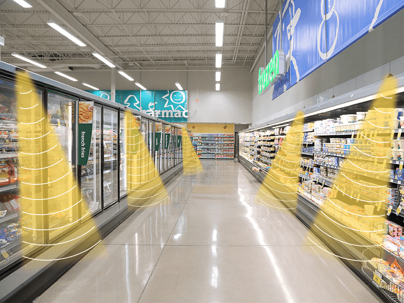 超聲定向音箱，音區(qū)獨(dú)立示意圖