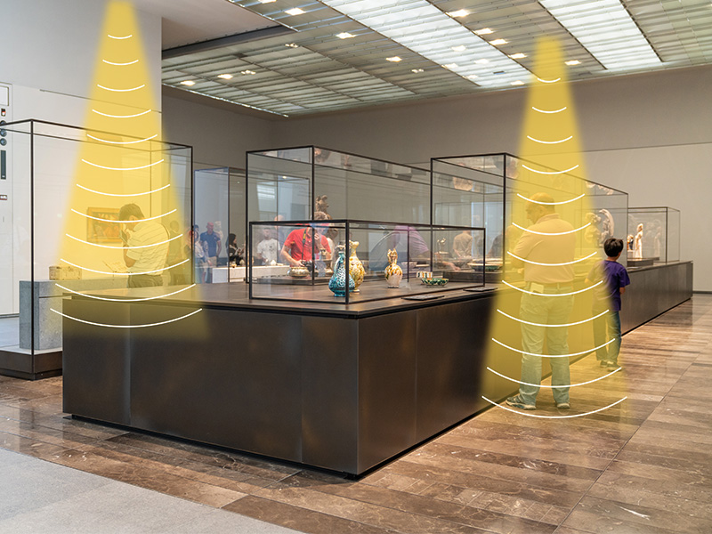 展廳定向音箱，定向發(fā)聲示意圖