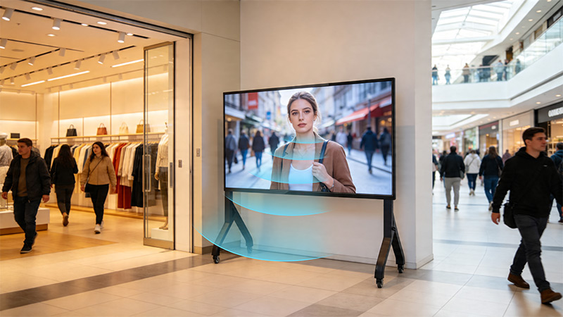 清聽聲學(xué)聚音屏Ultra專為商業(yè)顯示場景設(shè)計